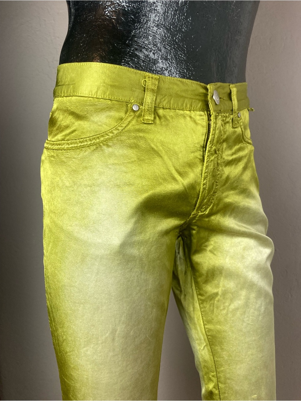 Gianfranco Ferré Jeans Chartreuse Satin Trousers - Picture 2 of 14